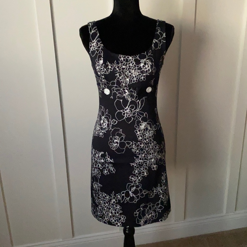Black and white shirt dress